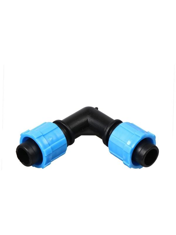 Соединитель L-образный для капельной ленты, 16 мм — 16 мм, пластик