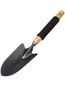 Совок посадочный, длина 30 см, ширина 8 см, деревянная ручка с поролоном