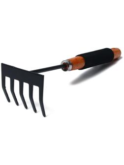 Грабли, длина 30 см, деревянная ручка с поролоном