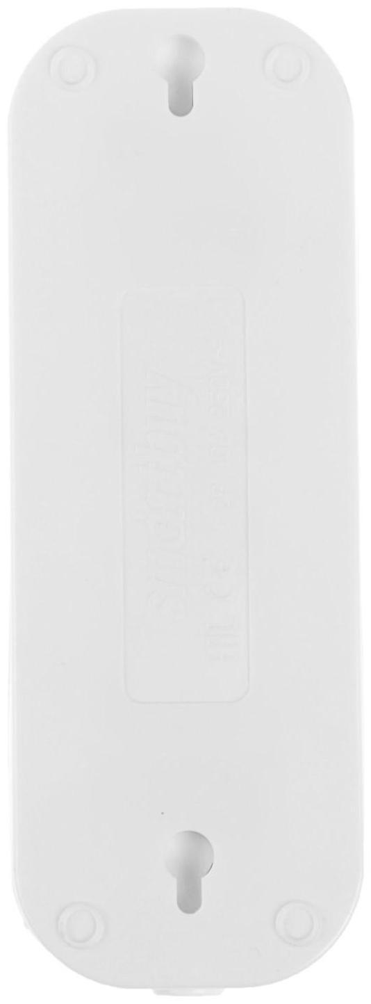 Колодка Smartbuy, 3 розетки, 10 А, 2200 Вт, без з/к, белая