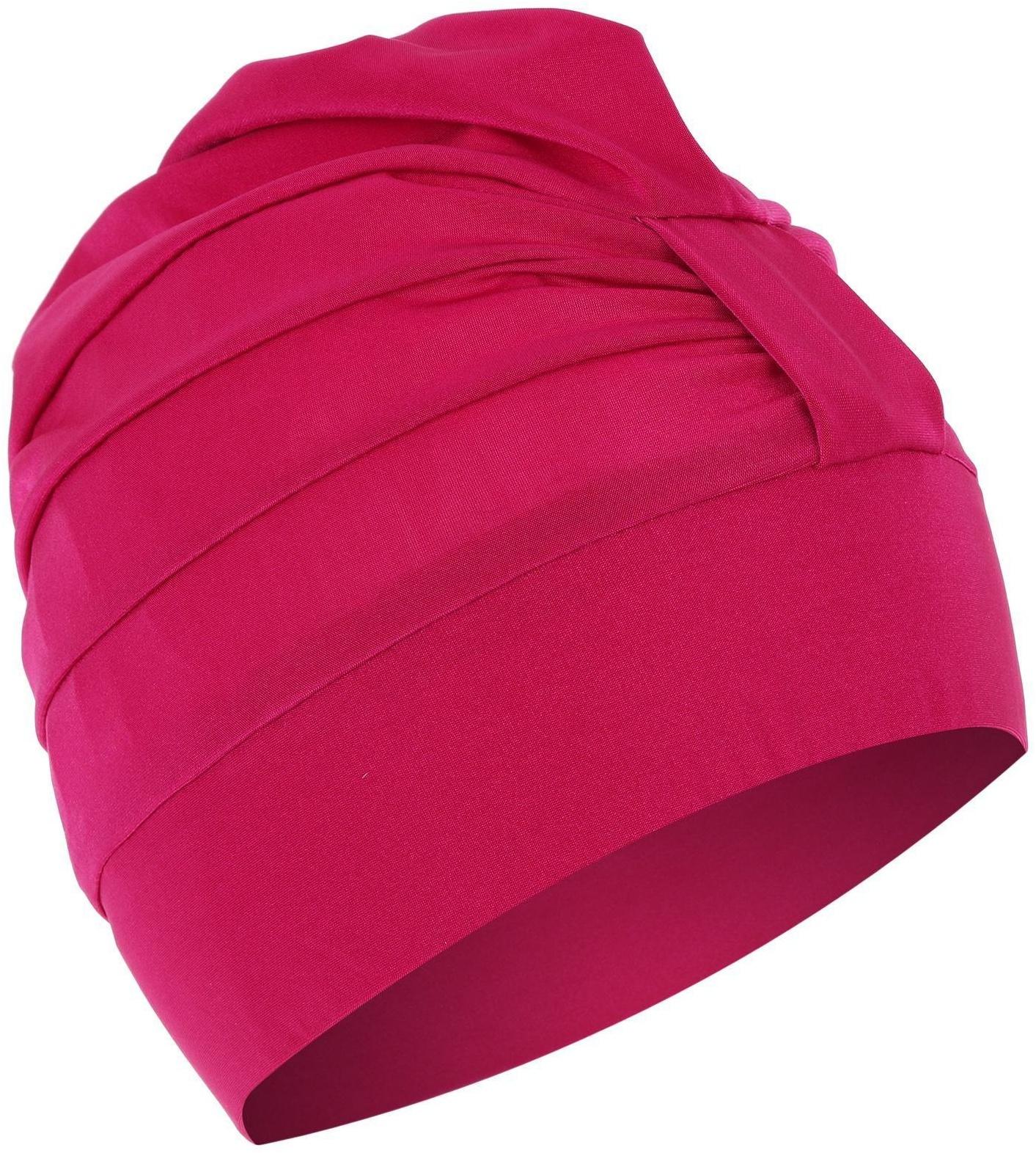 Шапочка для плавания 1407, объёмная, с подкладом, цвет фуксия