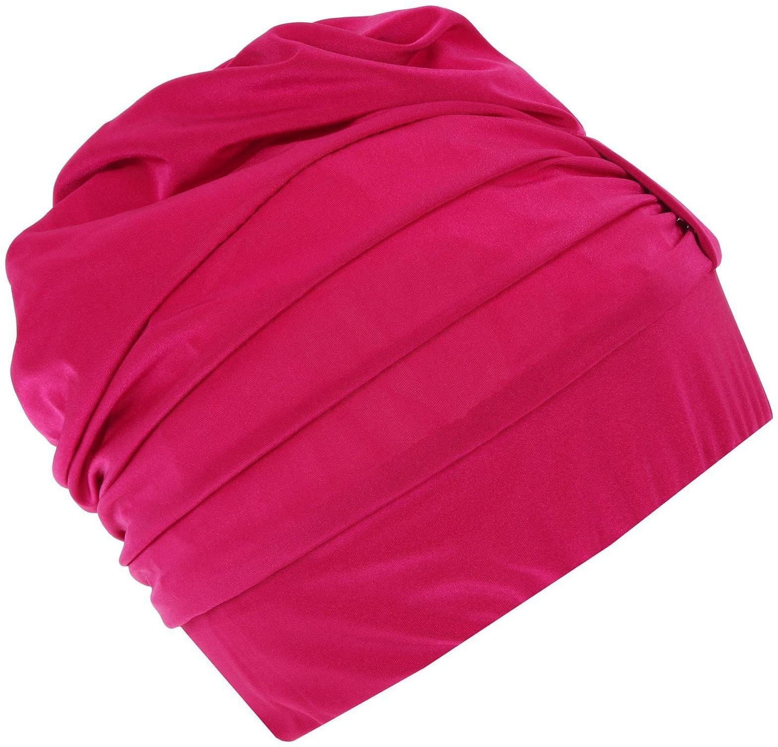 Шапочка для плавания 1407, объёмная, с подкладом, цвет фуксия