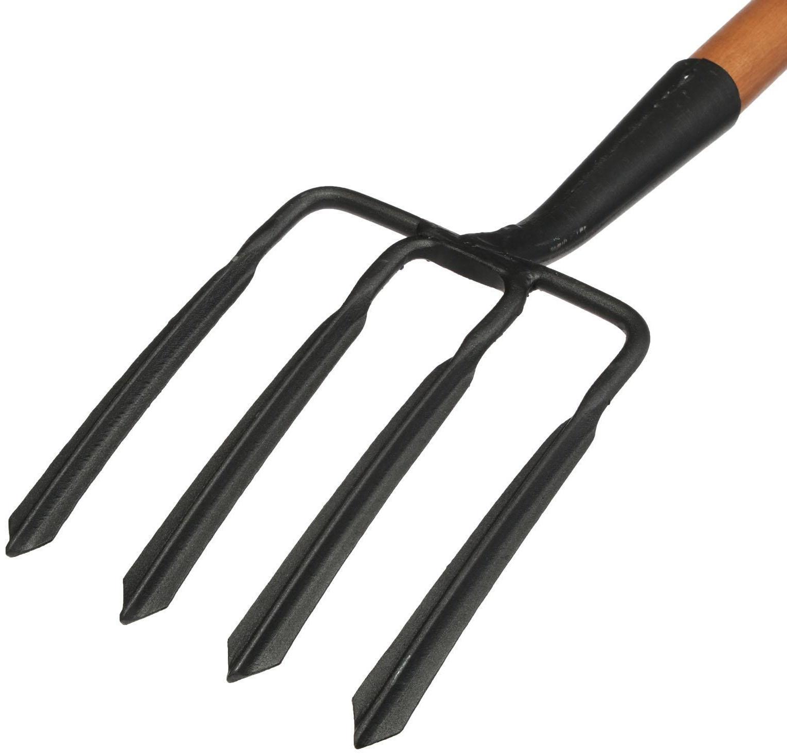 Вилы копальные, 4-рогие, деревянный черенок, «Премиум»