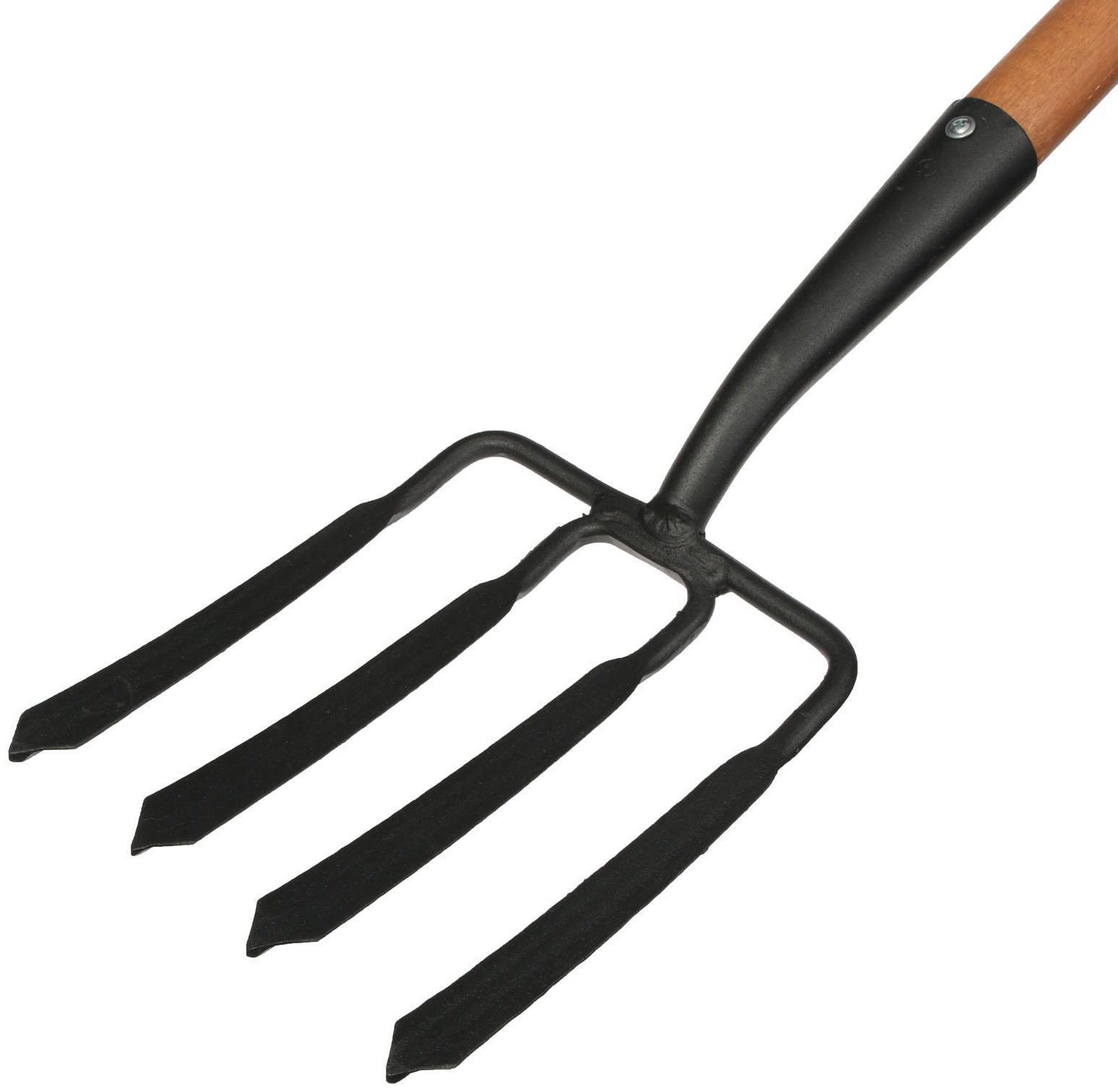 Вилы копальные, 4-рогие, деревянный черенок, «Премиум»