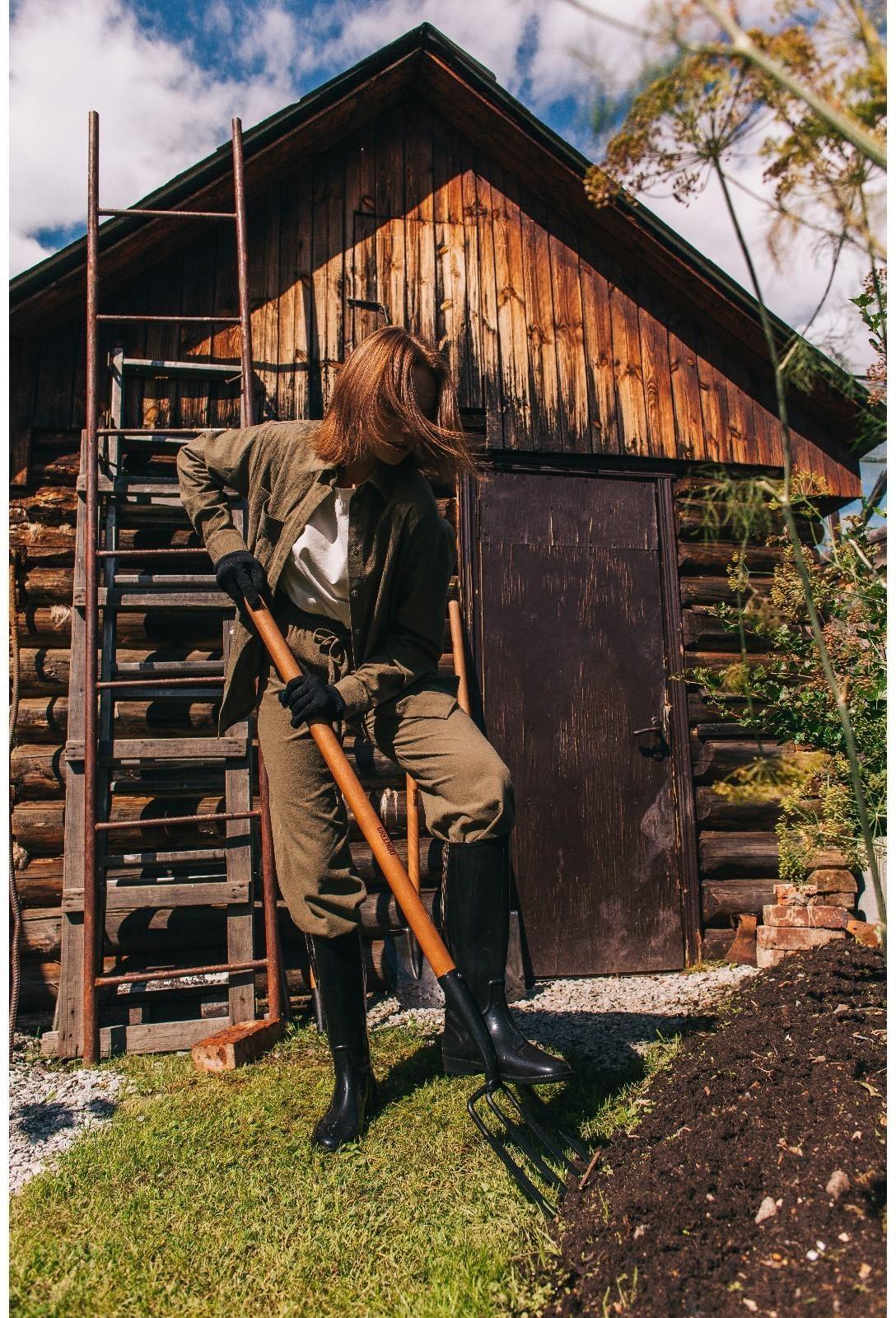 Вилы копальные, 4-рогие, деревянный черенок, «Премиум»