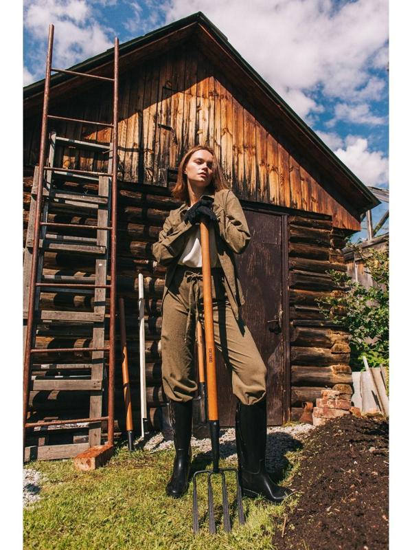 Вилы копальные, 4-рогие, деревянный черенок, «Премиум»