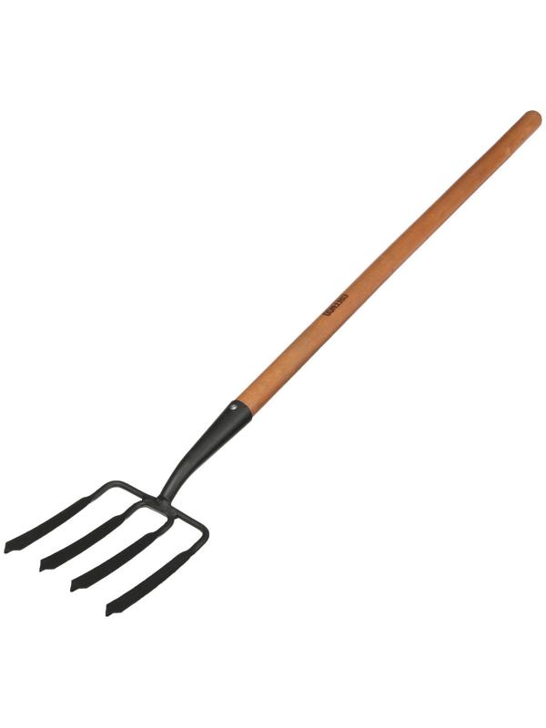 Вилы копальные, 4-рогие, деревянный черенок, «Премиум»