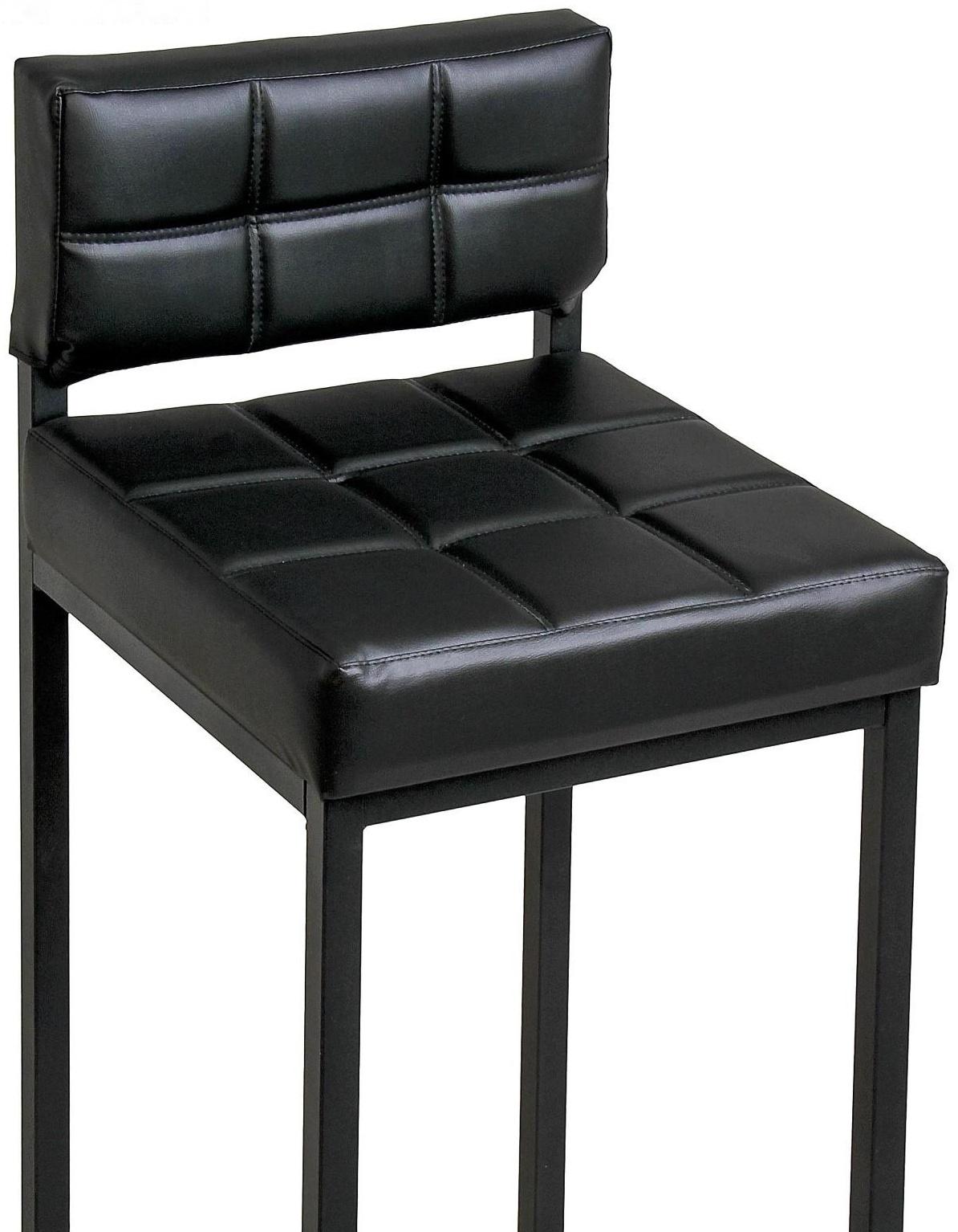 Стул барный ЛОФТ-1 со спинкой, черный/черный