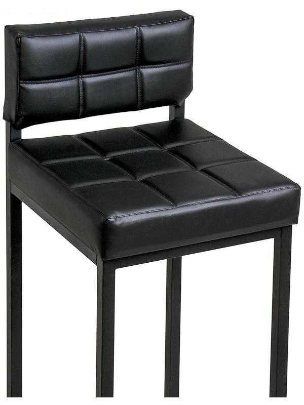 Стул барный ЛОФТ-1 со спинкой, черный/черный
