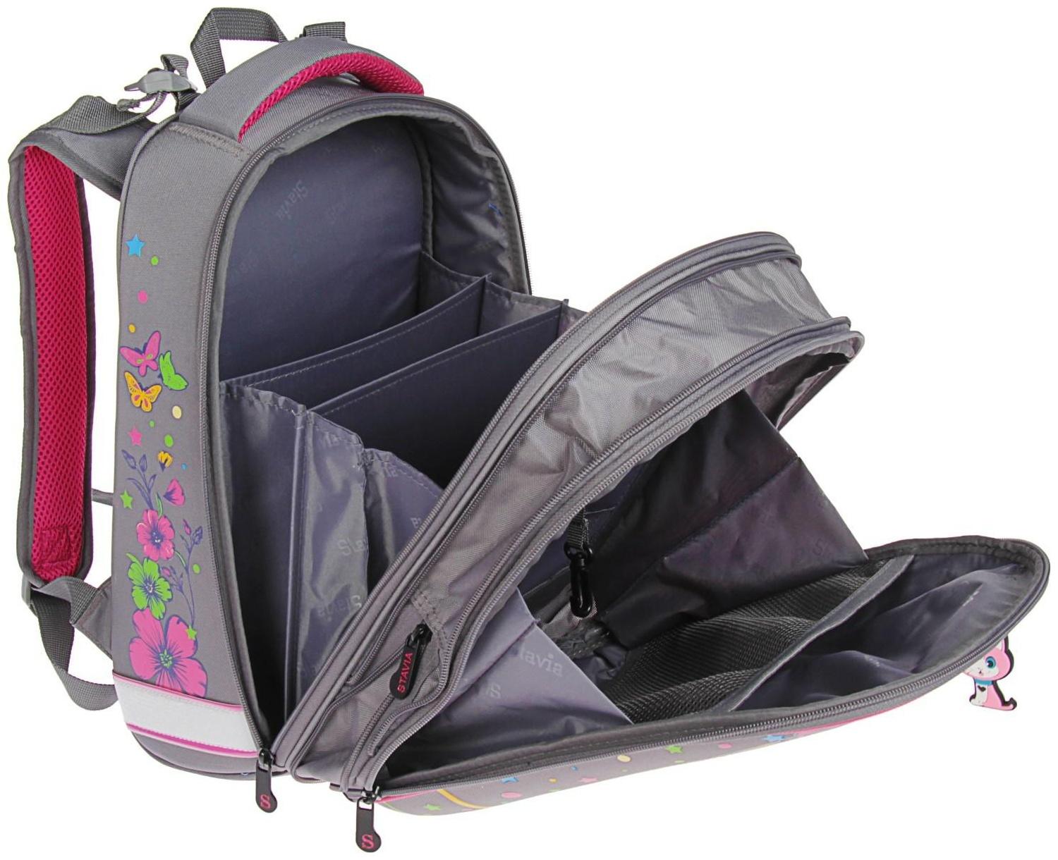 Рюкзак каркасный школьный 36 х 28 х 16 см, эргономичная спинка, Stavia 