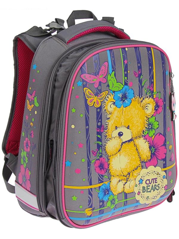 Рюкзак каркасный школьный 36 х 28 х 16 см, эргономичная спинка, Stavia 