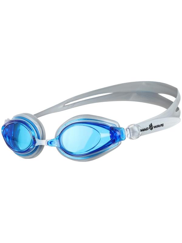 Очки для плавания Techno II, серебряный/синий