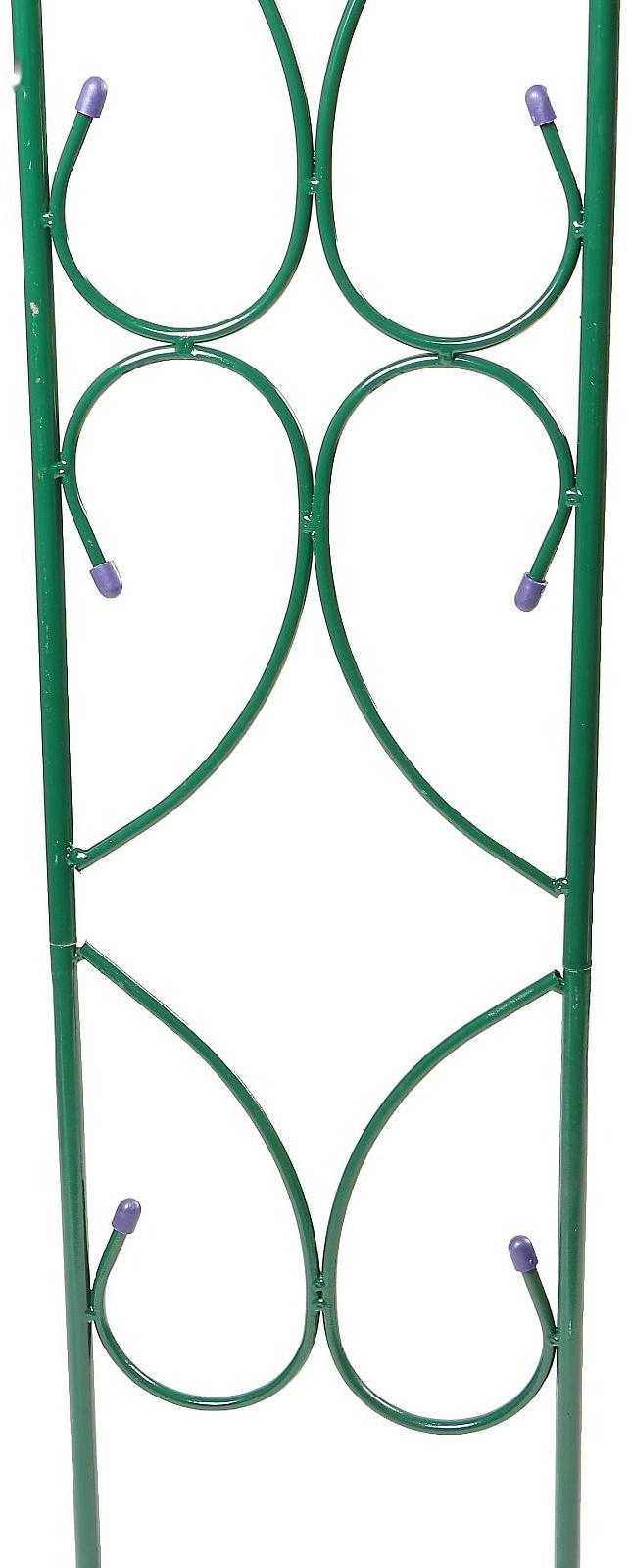 Арка садовая, разборная, 250 × 120 × 30 см, металл, зелёная, «Узор-2»