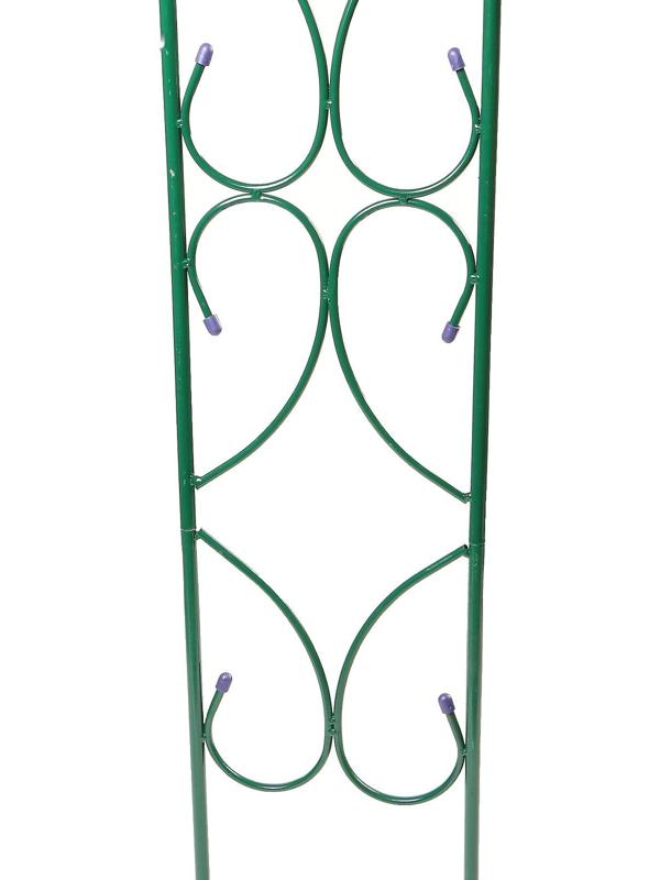 Арка садовая, разборная, 250 × 120 × 30 см, металл, зелёная, «Узор-2»