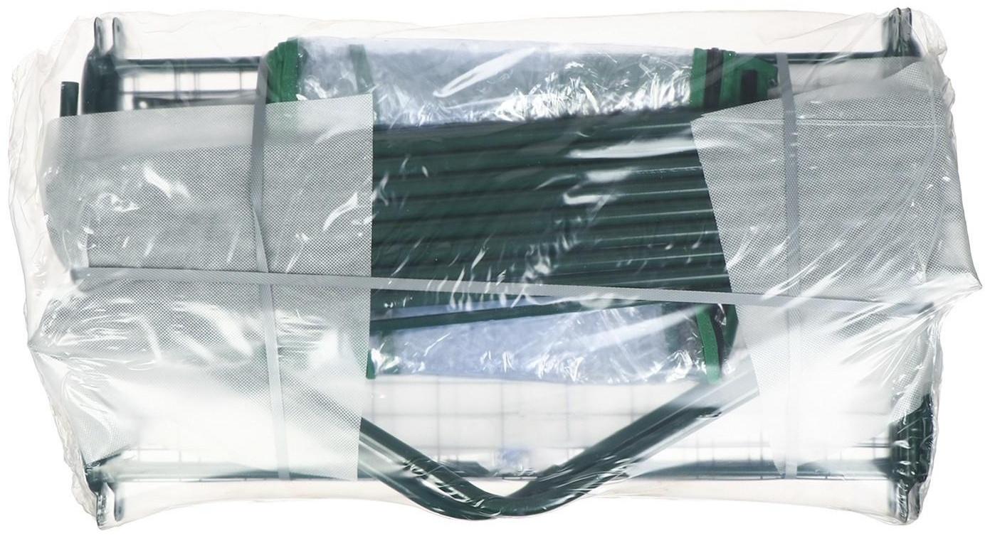 Парник-стеллаж, 4 полки, 160 × 65 × 40 см, металлический каркас d = 16 мм, чехол плёнка 100 мкм