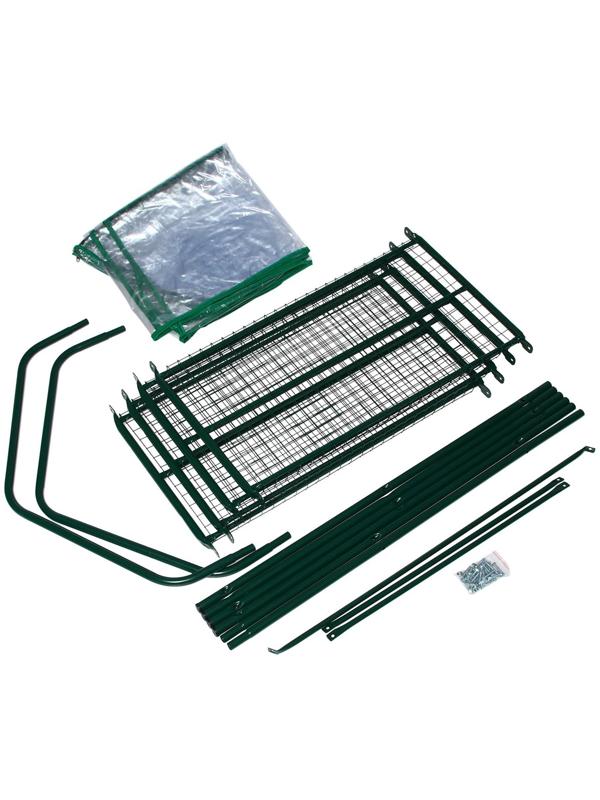 Парник-стеллаж, 4 полки, 160 × 65 × 40 см, металлический каркас d = 16 мм, чехол плёнка 100 мкм