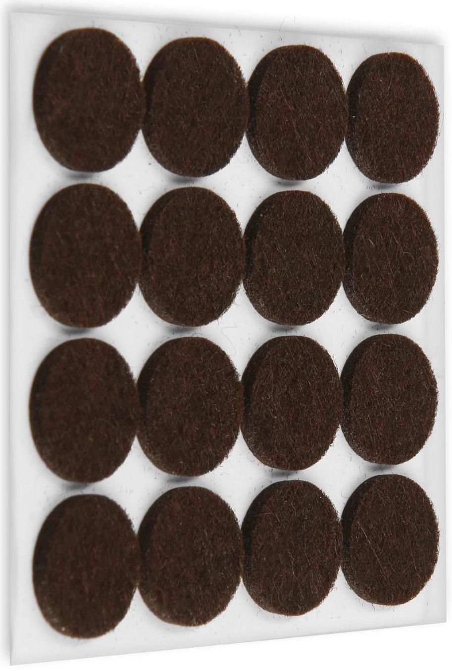 Накладка мебельная ТУНДРА, d=19 мм, круглая, коричневая, 32 шт.