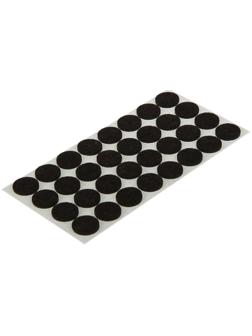 Накладка мебельная ТУНДРА, d=19 мм, круглая, коричневая, 32 шт.