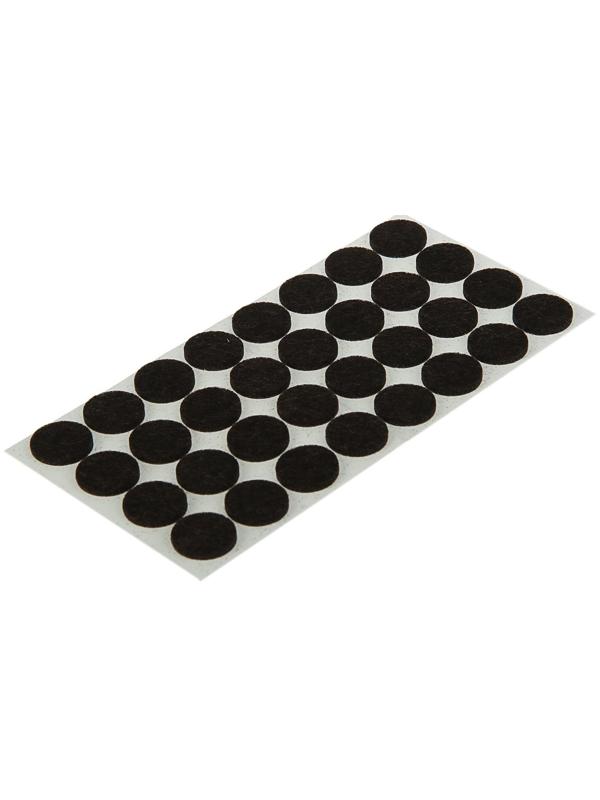 Накладка мебельная ТУНДРА, d=19 мм, круглая, коричневая, 32 шт.