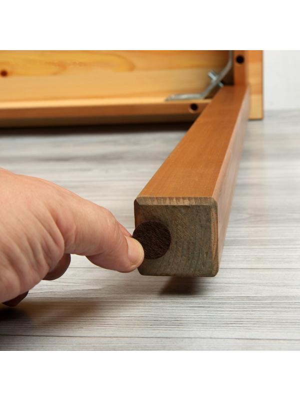 Накладка мебельная ТУНДРА, d=19 мм, круглая, коричневая, 32 шт.