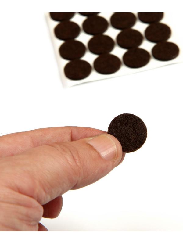 Накладка мебельная ТУНДРА, d=19 мм, круглая, коричневая, 32 шт.