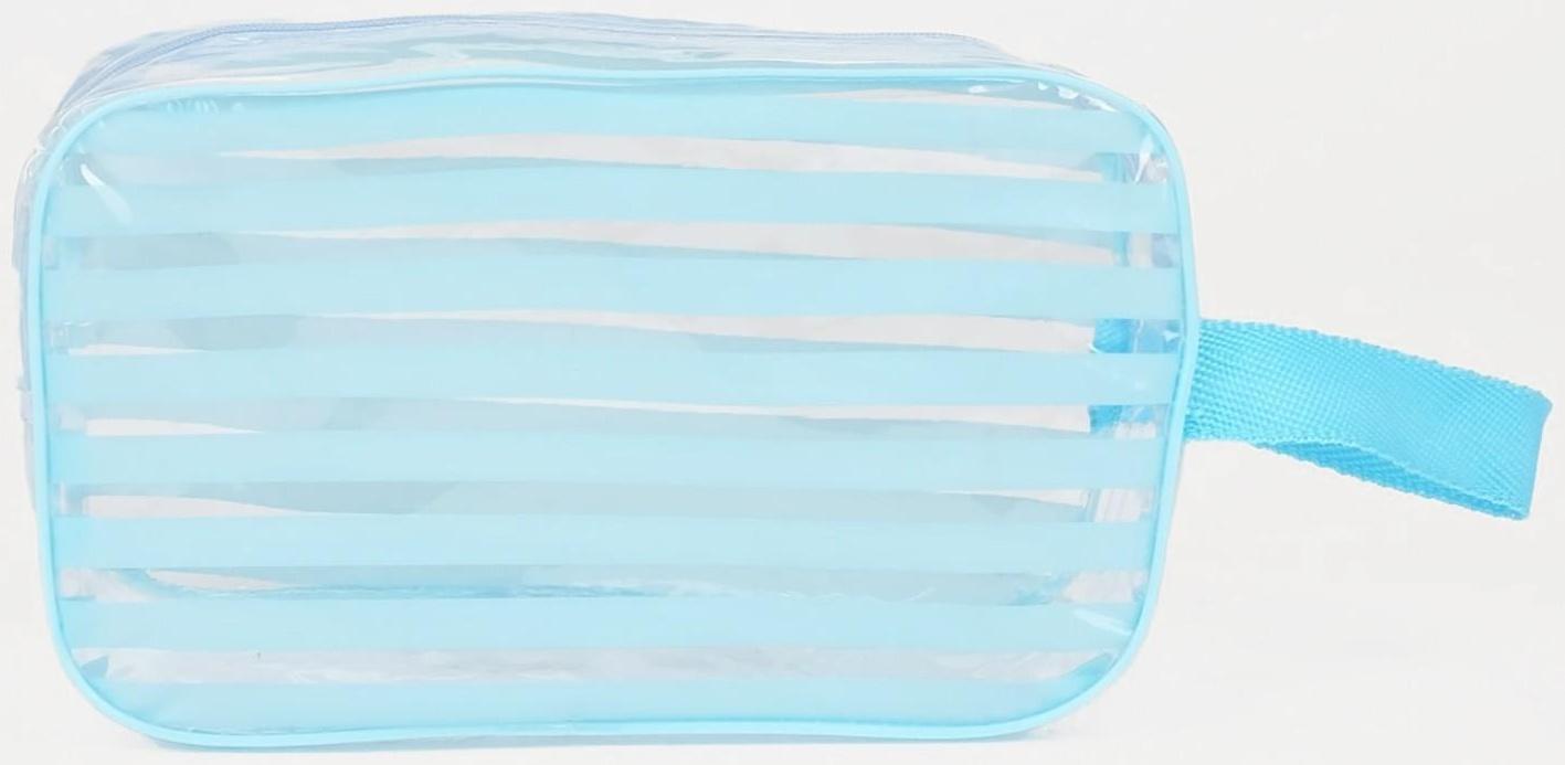 Косметичка на молнии, цвет голубой