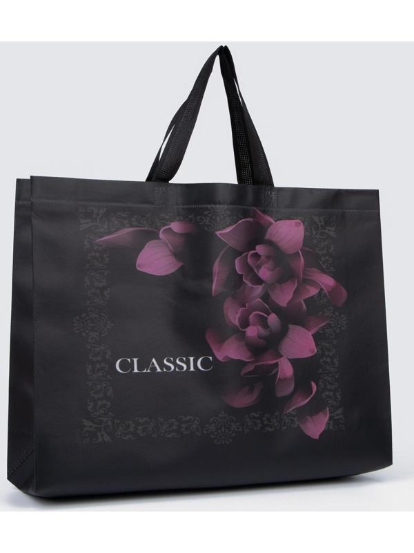 Сумка без молнии, цвет чёрный