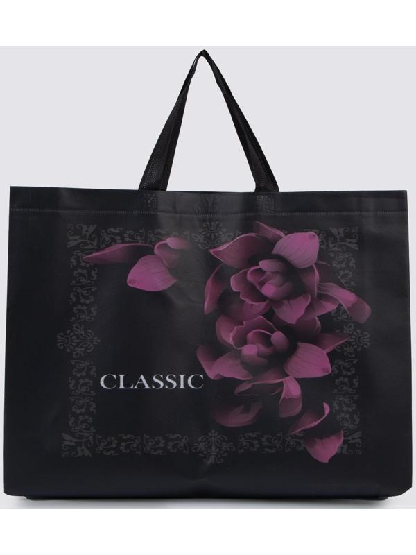 Сумка без молнии, цвет чёрный