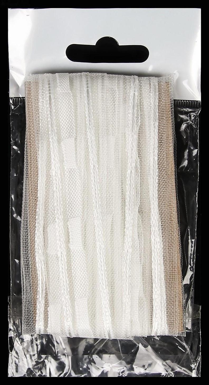 Шторная лента, 3 см, 3 ± 1 м, цвет белый