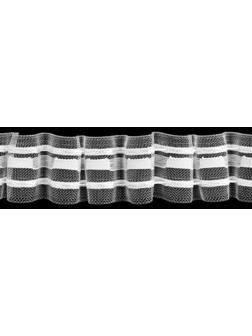 Шторная лента, 3 см, 3 ± 1 м, цвет белый