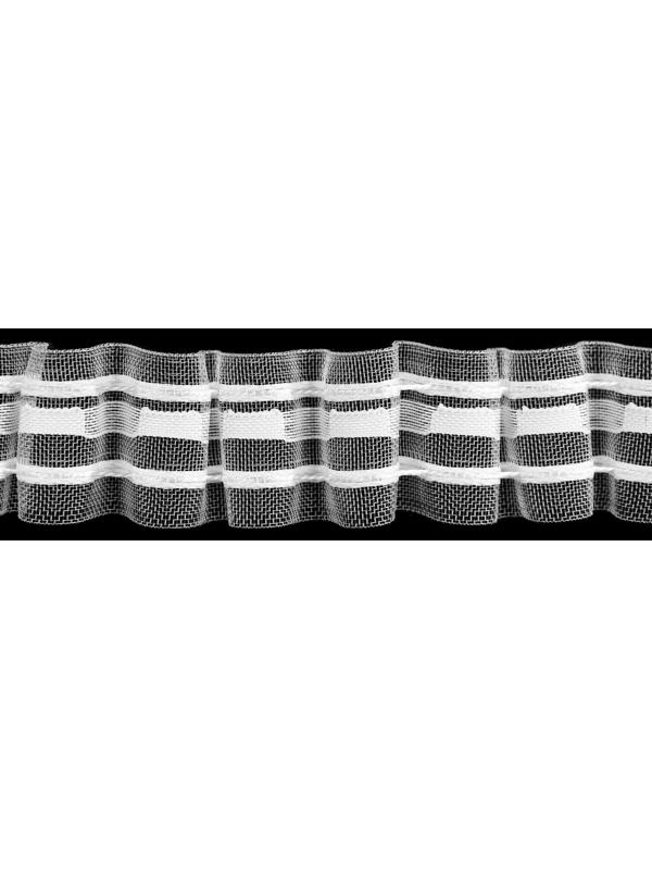 Шторная лента, 3 см, 3 ± 1 м, цвет белый