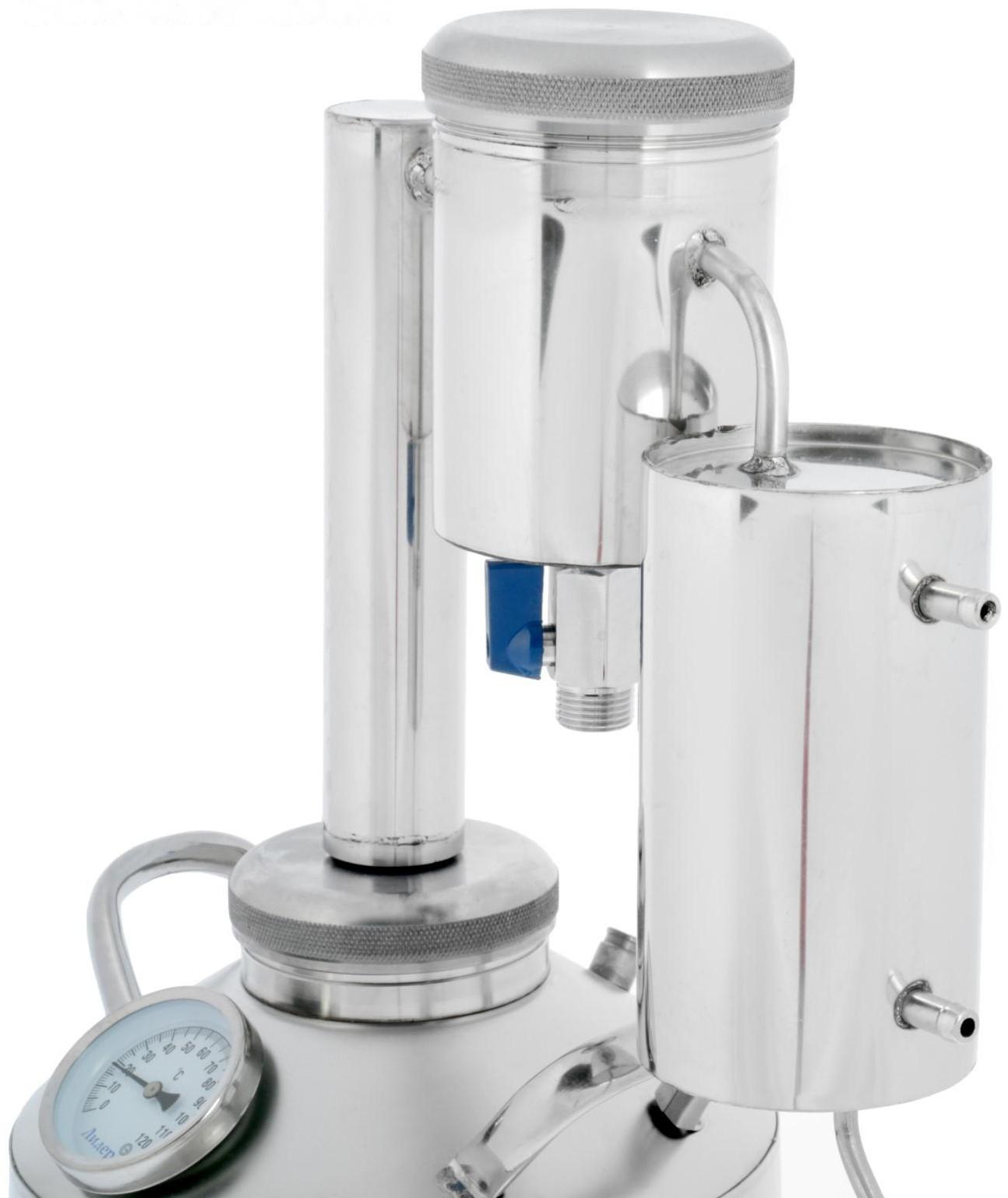 Дистиллятор «Лидер-3», 12 л, большой разборный сухопарник со сливом, термометр