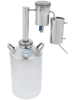 Дистиллятор «Лидер-3», 12 л, большой разборный сухопарник со сливом, термометр