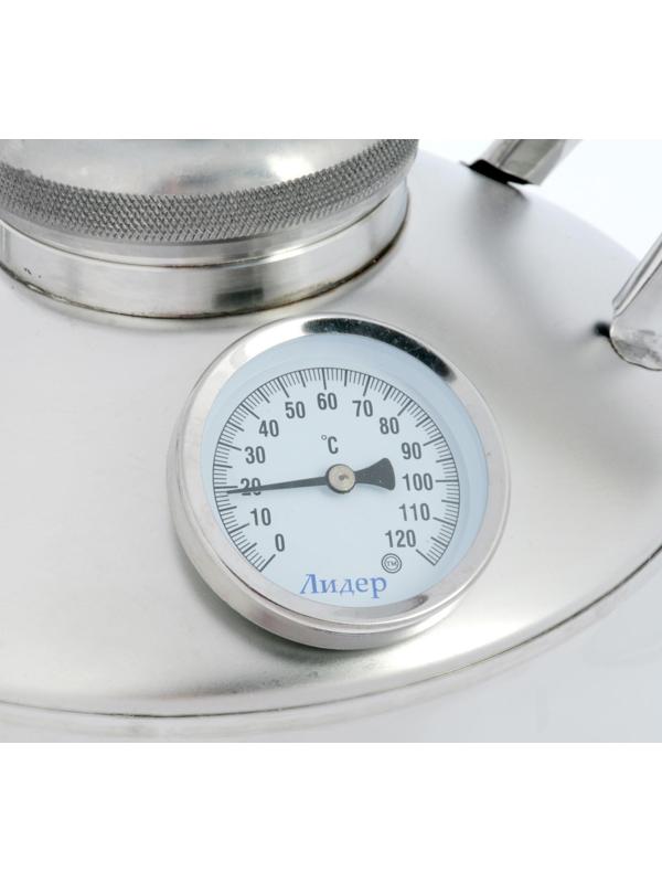 Дистиллятор «Лидер-3», 12 л, большой разборный сухопарник со сливом, термометр