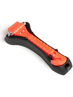 Аварийный молоток с ножом для ремня на подставке, 6.5×17.5 см