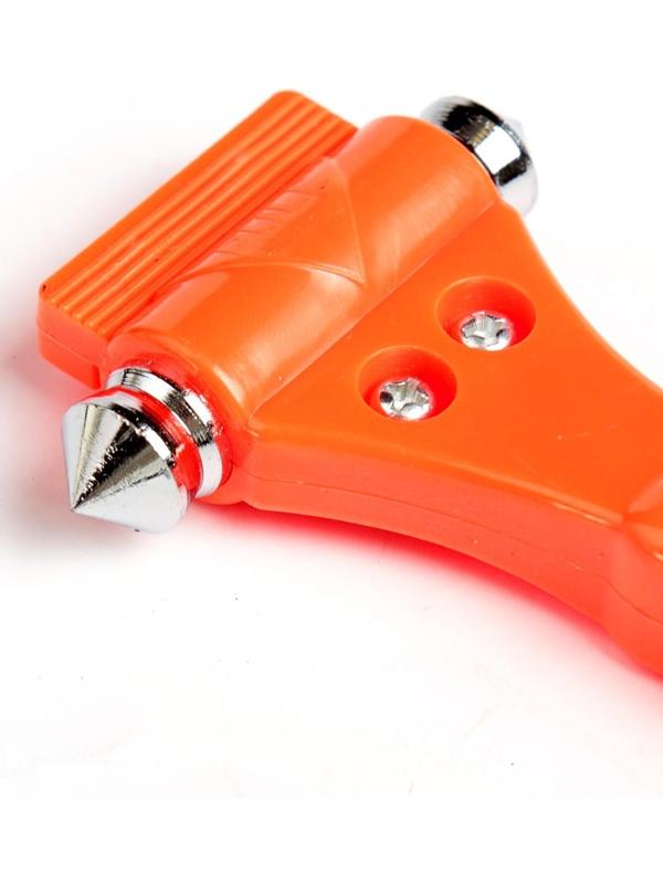 Аварийный молоток с ножом для ремня на подставке, 6.5×17.5 см