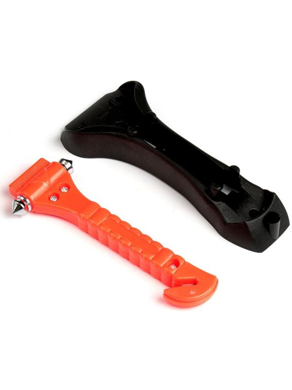 Аварийный молоток с ножом для ремня на подставке, 6.5×17.5 см