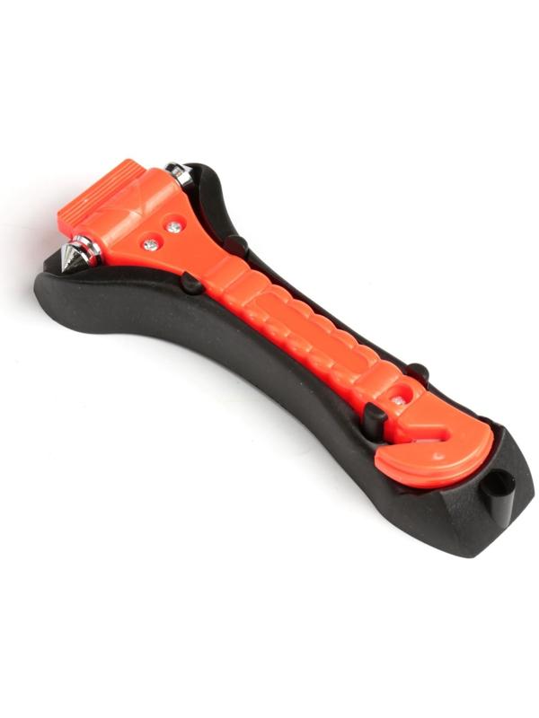 Аварийный молоток с ножом для ремня на подставке, 6.5×17.5 см