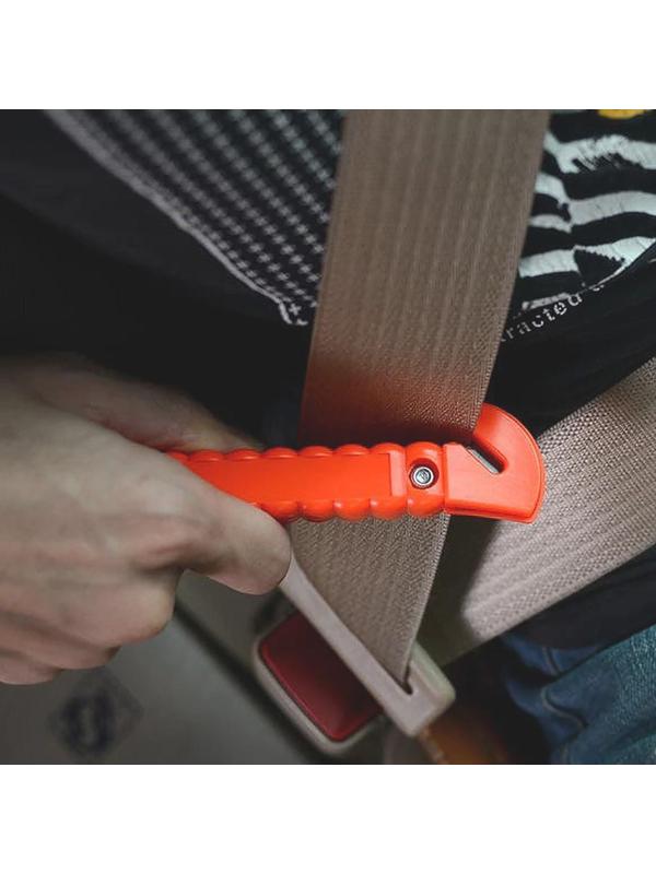 Аварийный молоток с ножом для ремня на подставке, 6.5×17.5 см