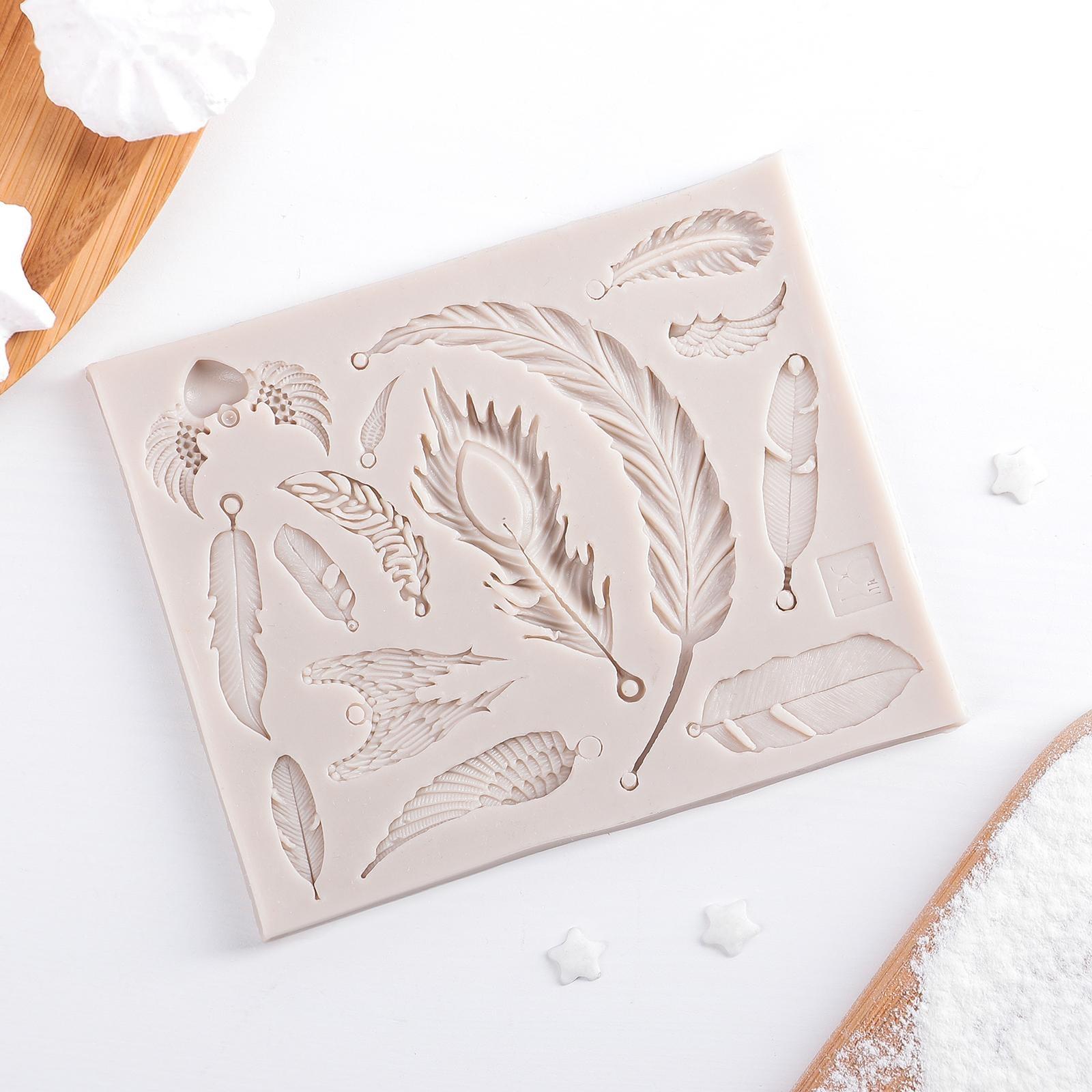 Молд «Перья», 12×10 см, цвет МИКС