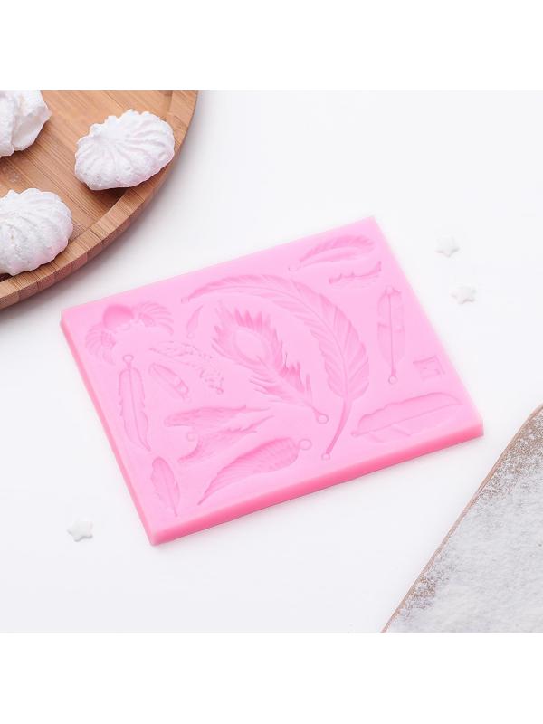 Молд «Перья», 12×10 см, цвет МИКС