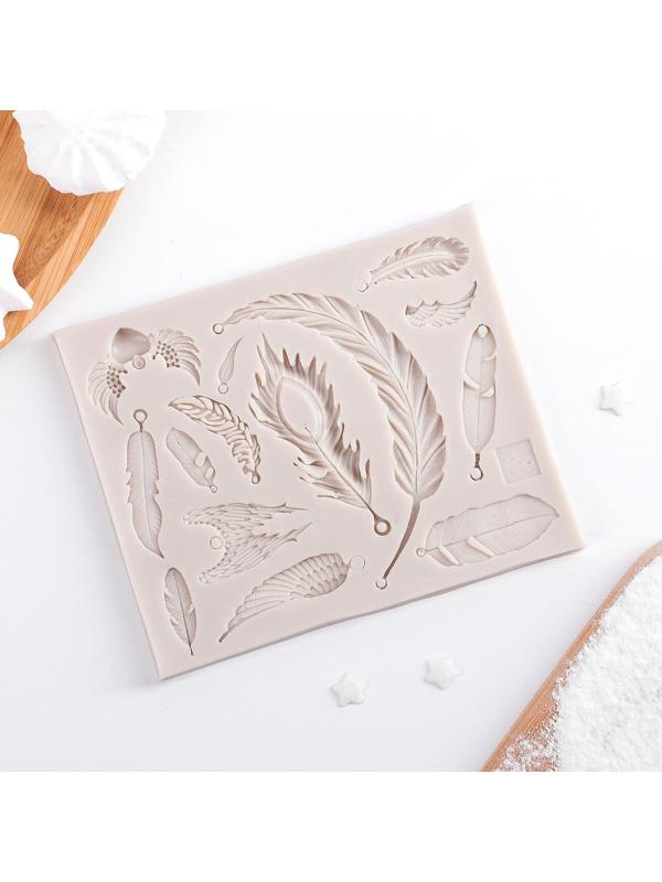 Молд «Перья», 12×10 см, цвет МИКС