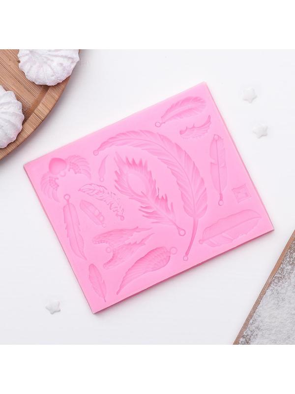 Молд «Перья», 12×10 см, цвет МИКС