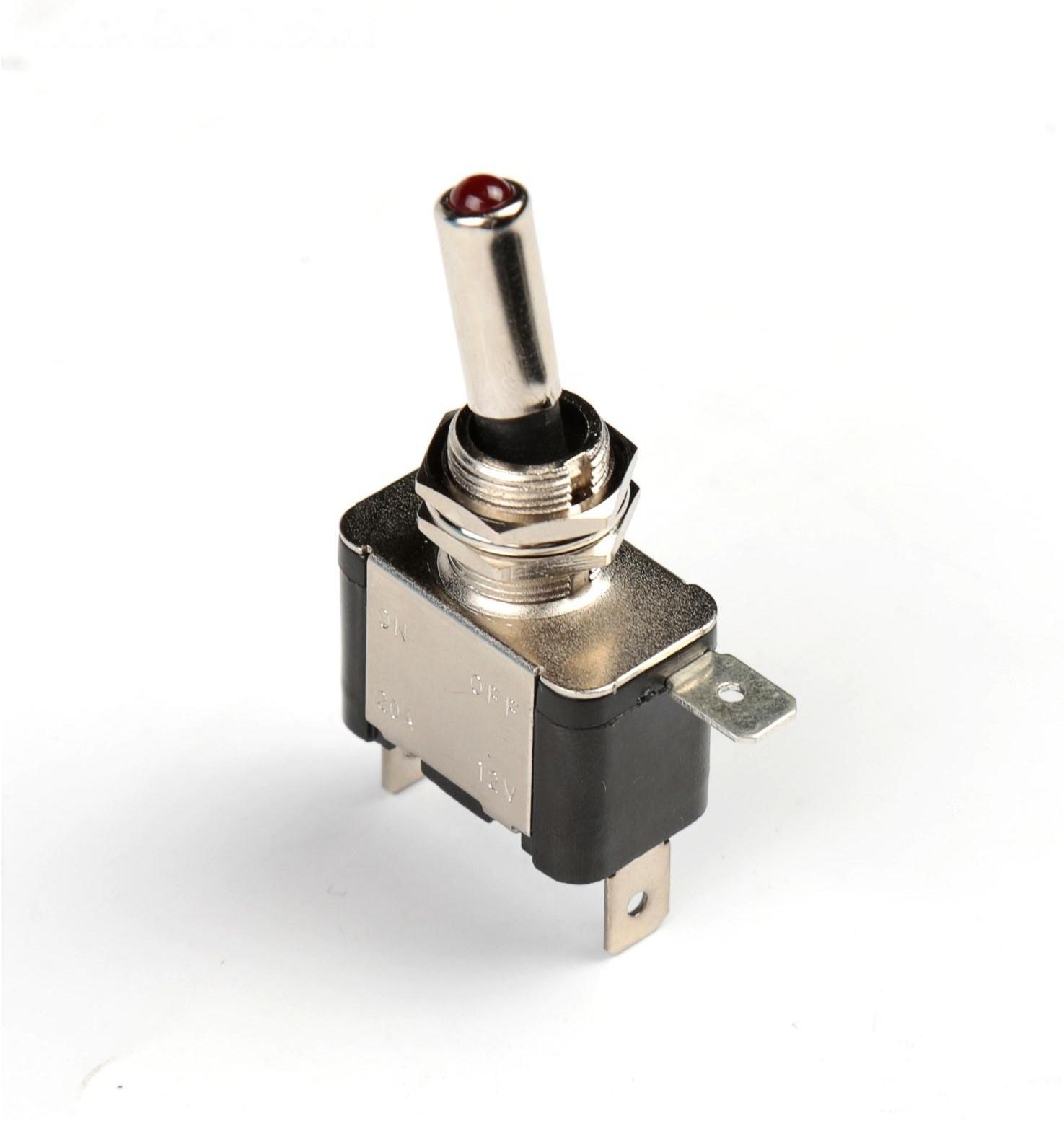 Тумблер, без крышки с LED-подсветкой, МИКС