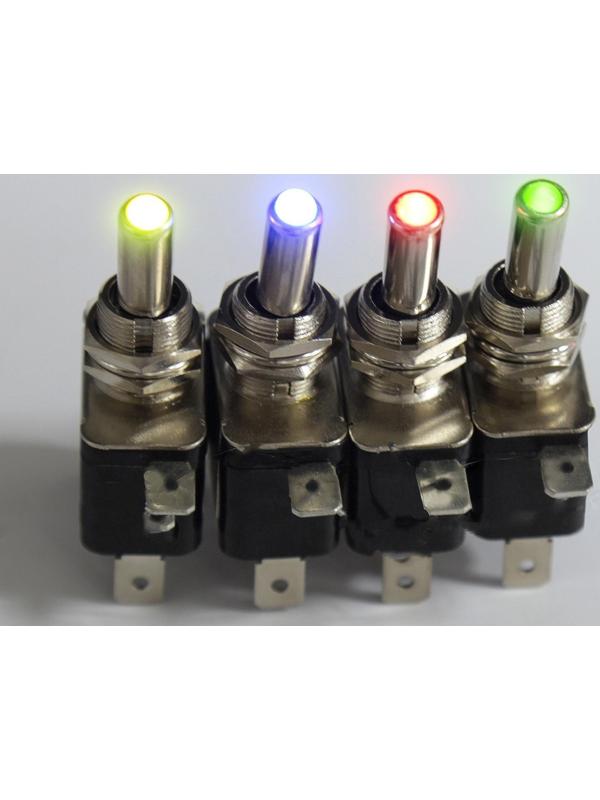 Тумблер, без крышки с LED-подсветкой, МИКС