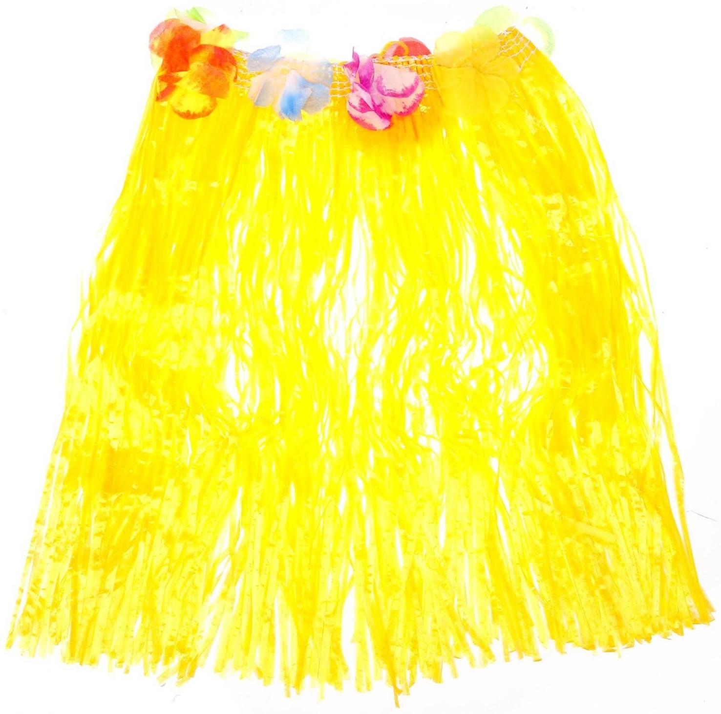 Гавайская юбка, цветная 40 см  МИКС