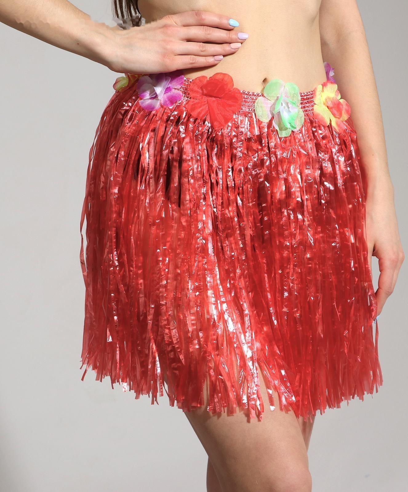 Гавайская юбка, цветная 40 см  МИКС