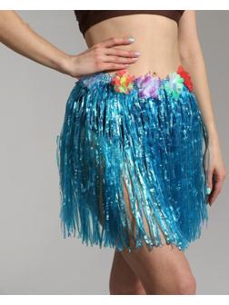 Гавайская юбка, цветная 40 см  МИКС