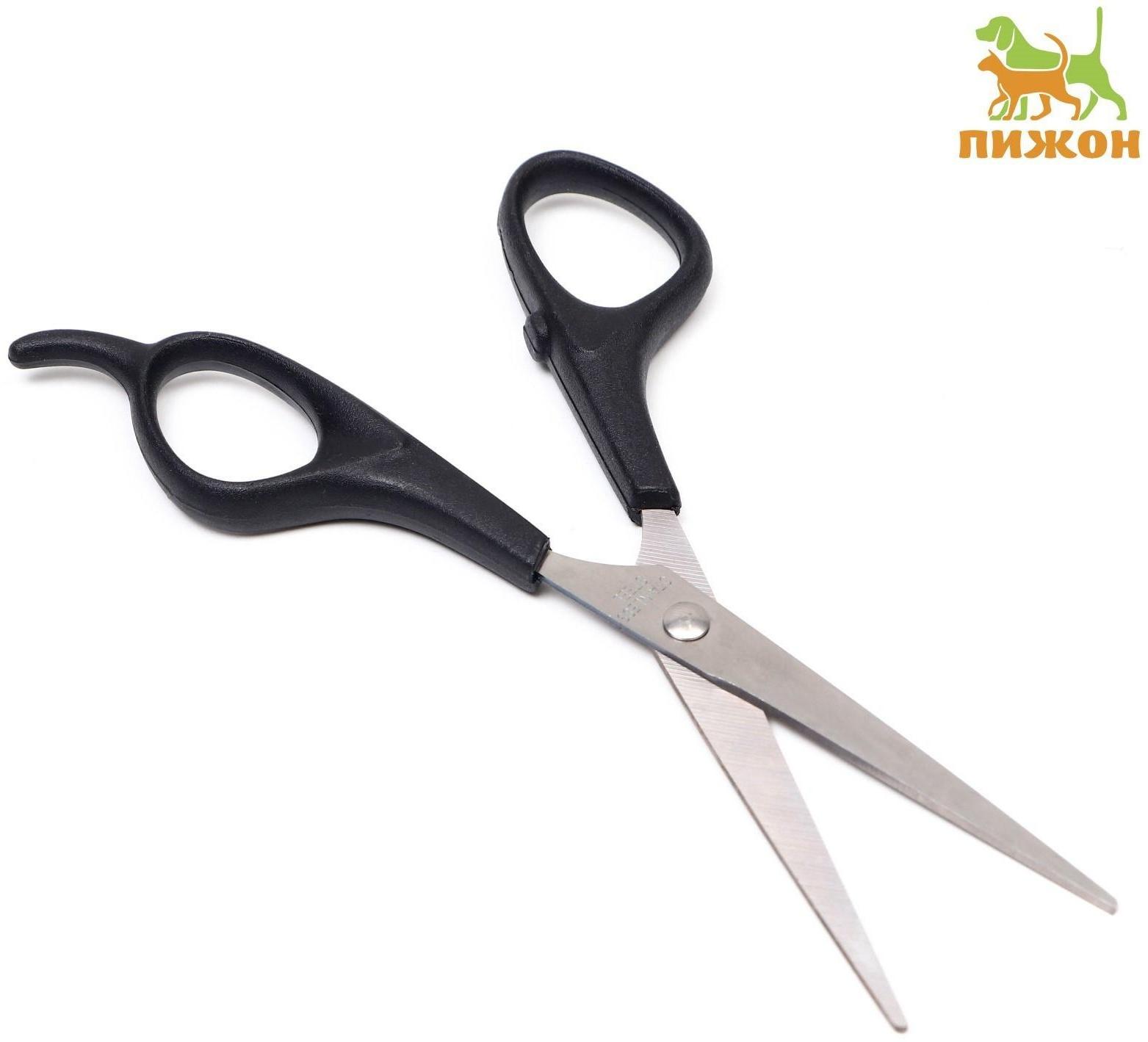 Ножницы для стрижки собак и кошек, пластиковые ручки, микс цветов