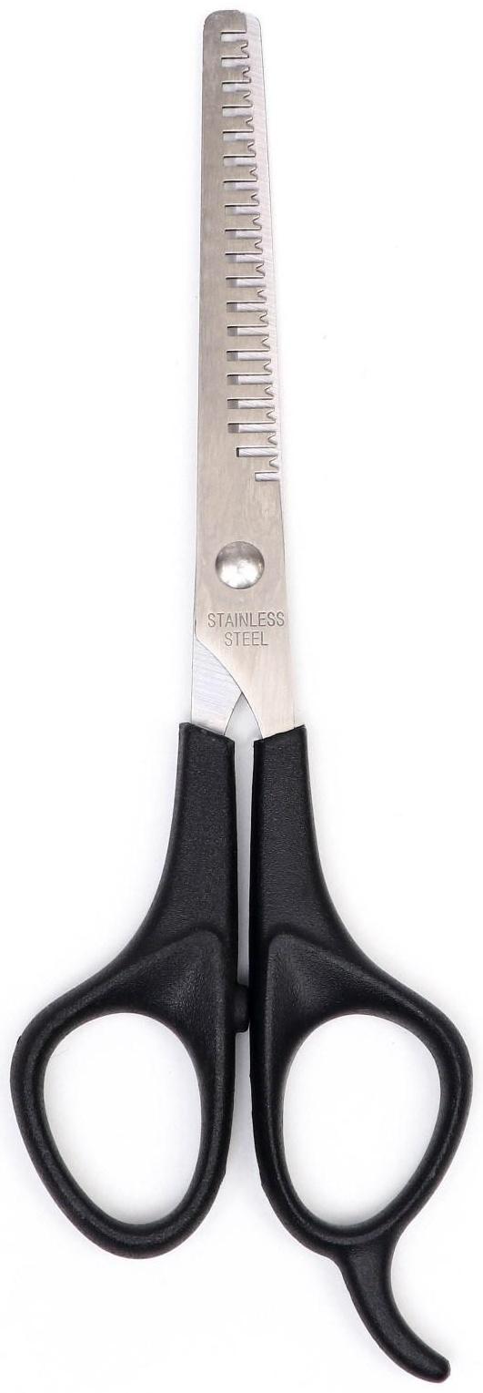 Ножницы филировочные для стрижки собак и кошек, пластиковые ручки, микс цветов